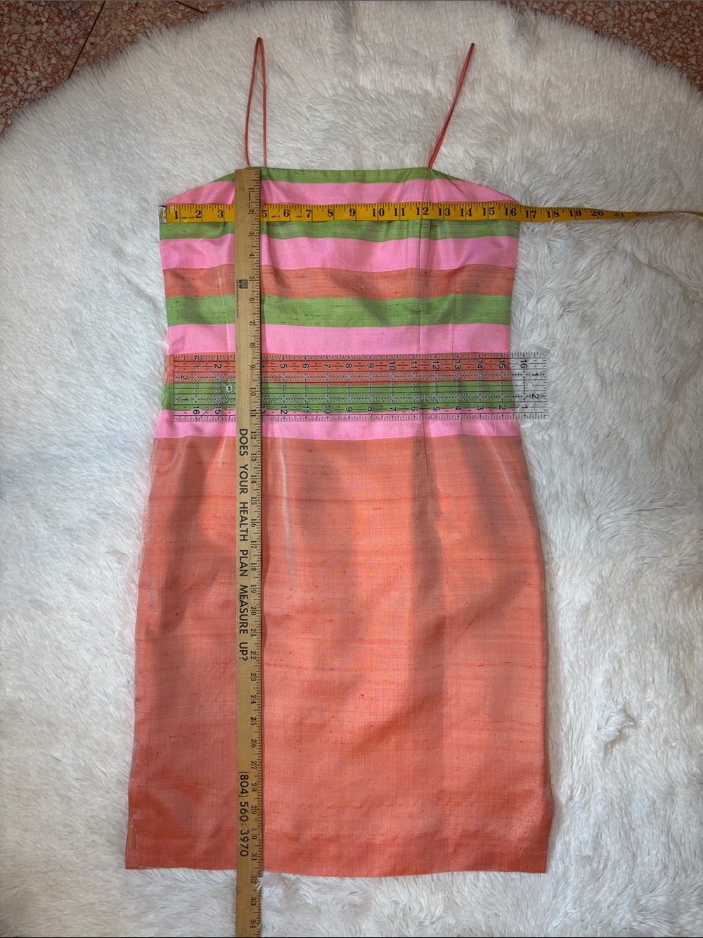 Vintage Silk Shantung Two Piece Suit Peach Pink Green Size Med Read Description - Picture 9 of 16